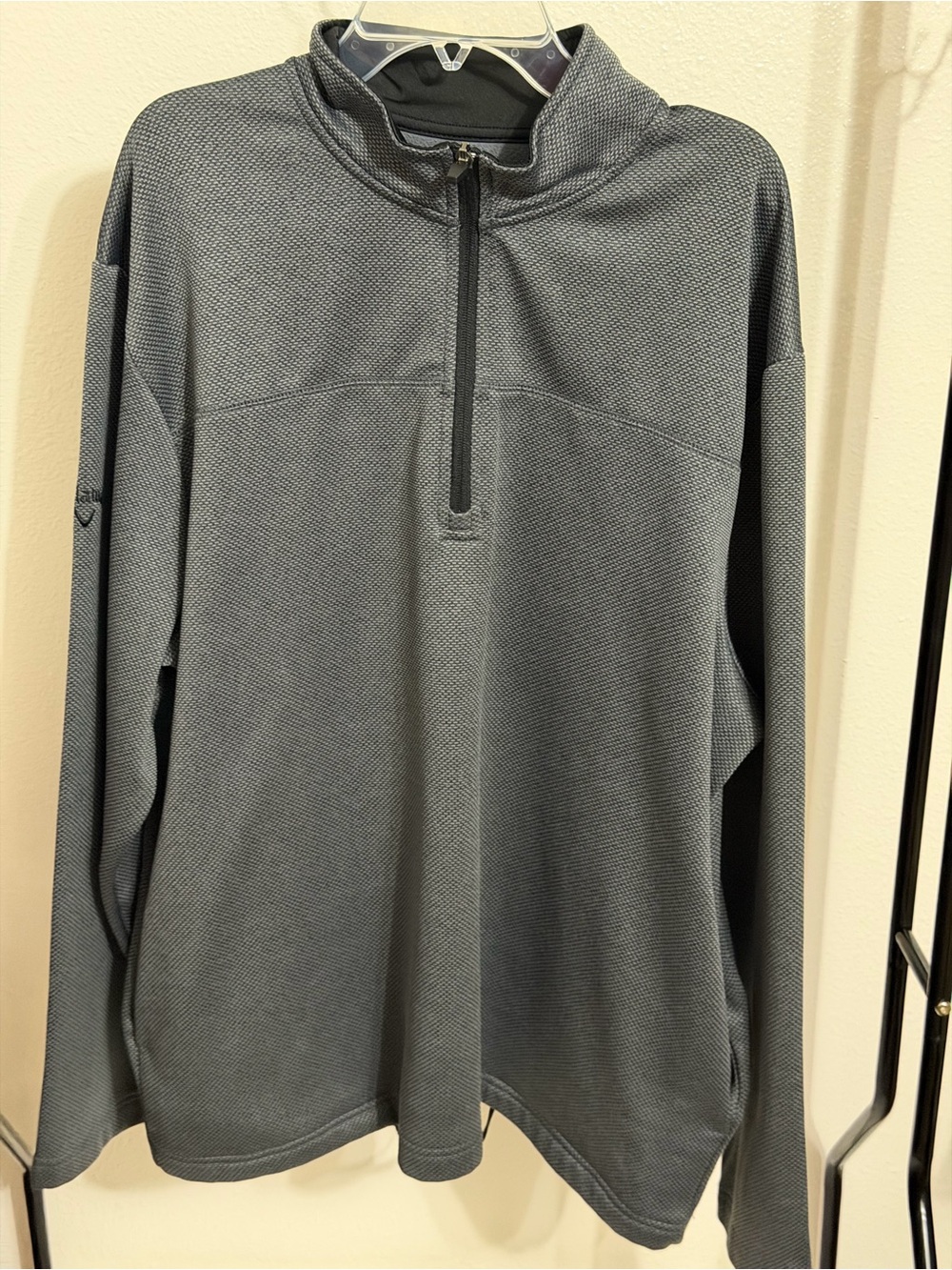 Callaway Men’s Quarter ¼ Zip Pullover Sweatshirt Gray L Golf Casual Athleisure